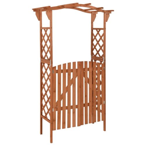 tömör fenyőfa pergola kapuval 116 x 40 x 204 cm