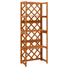 Tömör fenyőfa lugasrács polcokkal 55 x 30 x 140 cm