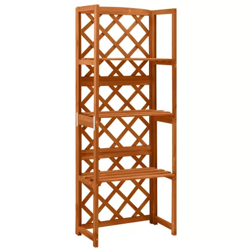 Tömör fenyőfa lugasrács polcokkal 55 x 30 x 140 cm