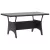 Fekete polyrattan kerti asztal 120 x 70 x 66 cm