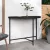 Fekete polyrattan kerti asztal 100 x 50 x 75 cm