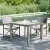 Szürke polyrattan és edzett üveg kerti asztal 90 x 90 x 75 cm