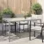 Szürke polyrattan és edzett üveg kerti asztal 150 x 90 x 75 cm