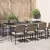 Bézs polyrattan és edzett üveg kerti asztal 250 x 100 x 75 cm