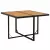 Fekete polyrattan és tömör akácfa kerti asztal 109x107x74 cm