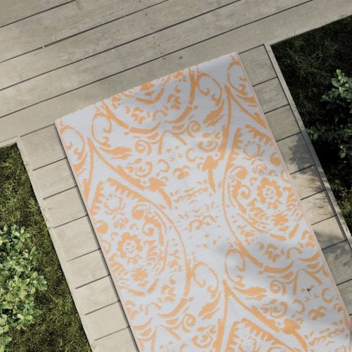 kültéri szőnyeg ARAKIL narancssárga és fehér 80x250 cm PP