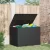 Fekete polyrattan kerti párnatartó doboz 145 x 100 x 103 cm