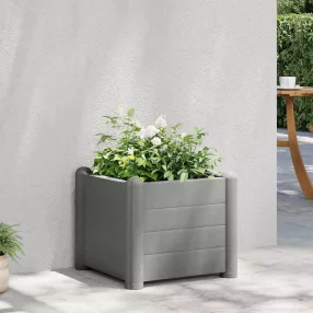 vidaXL kőszürke kerti PP magaságyás 43 x 43 x 35 cm