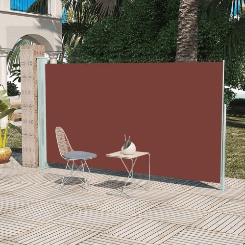barna behúzható oldalsó terasznapellenző 160 x 300 cm