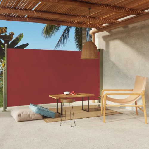 Piros kihúzható oldalsó terasznapellenző 170 x 300 cm