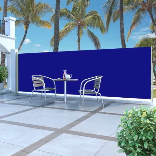  kék kihúzható terasznapellenző 160 x 500 cm