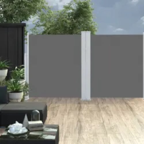 antracitszürke behúzható oldalsó napellenző 160 x 600 cm