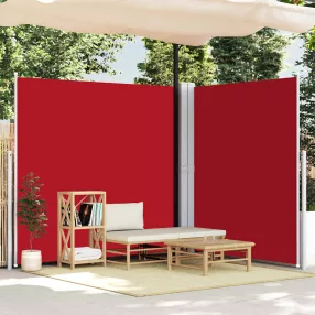 piros behúzható oldalsó napellenző 200 x 600 cm