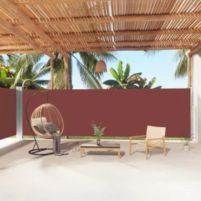 barna behúzható oldalsó napellenző 180 x 1000 cm