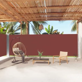 barna behúzható oldalsó napellenző 200 x 1000 cm