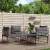 5 részes antracitszürke polyrattan kerti ülőgarnitúra párnákkal