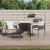 4 db barna polyrattan kerti szék párnával 54x61x83 cm