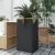 vidaXL fekete polyrattan ültetőláda 40 x 40 x 80 cm