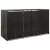 vidaXL fekete polyrattan hármas kerekeskuka tárolófészer 207x80x117 cm