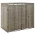 vidaXL szürke polyrattan dupla kerekeskuka tárolófészer 140x80x117 cm