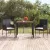 Fekete polyrattan falapos kerti asztal 90 x 90 x 75 cm