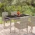 Szürke polyrattan üveglapos kerti asztal 150 x 90 x 75 cm