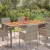 Szürke polyrattan falapos kerti asztal 190 x 90 x 75 cm