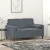 2 személyes sötétszürke bársony kanapé díszpárnákkal 120 cm
