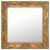 aranyszínű barokk stílusú fali tükör 50 x 50 cm