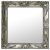 ezüstszínű barokk stílusú fali tükör 50 x 50 cm