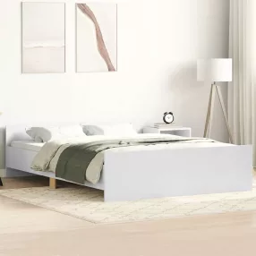 fehér ágykeret fej- és lábtámlával 150x200 cm