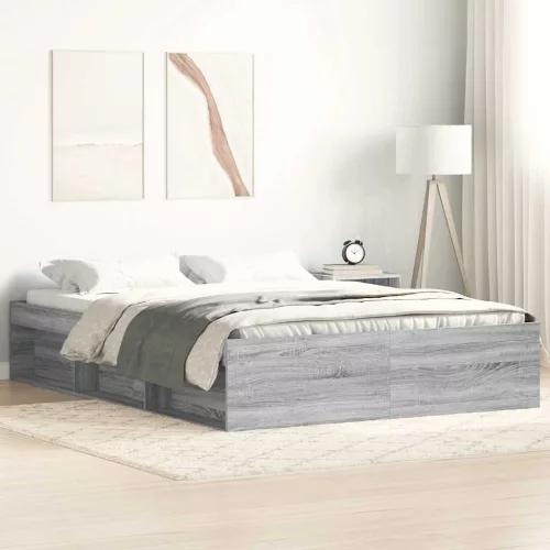 szürke sonoma színű ágykeret 120 x 200 cm
