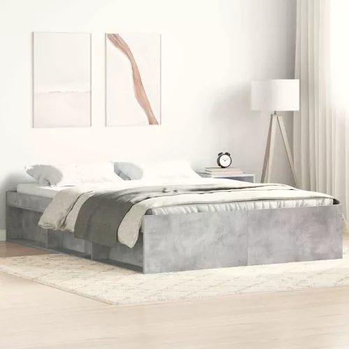 betonszürke king size ágykeret 150 x 200 cm