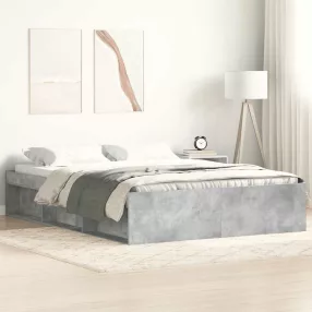 kis kétszemélyes betonszürke ágykeret 120 x 190 cm