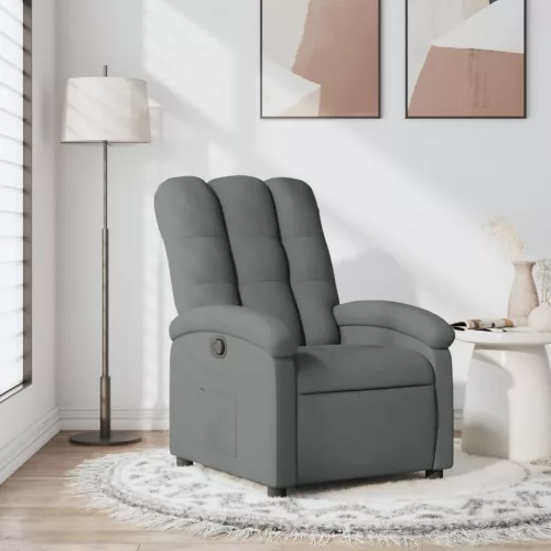 sötétszürke szövet relaxfotel