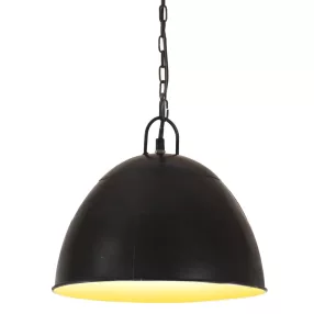   vidaXL kerek fekete ipari vintage függőlámpa 25 W 31 cm E27