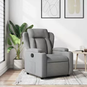 Világosszürke szövet relaxfotel