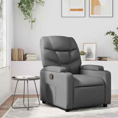 szürke műbőr relaxfotel
