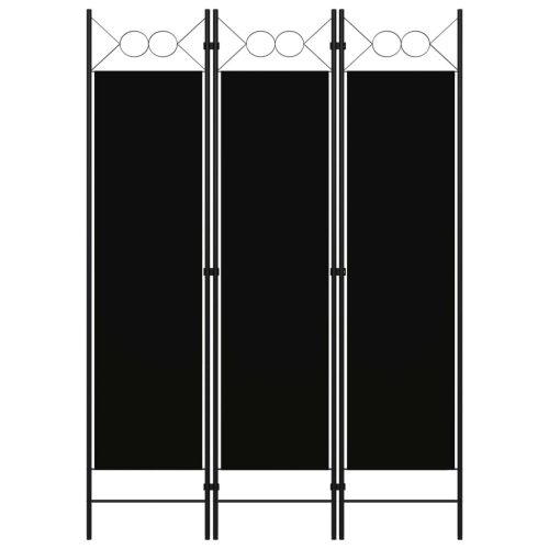 fekete 3 paneles paraván 120 x 180 cm