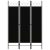 fekete 3 paneles paraván 120 x 180 cm