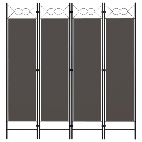 antracitszürke 4 paneles paraván 160 x 180 cm