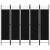 fekete 5 paneles paraván 200 x 180 cm