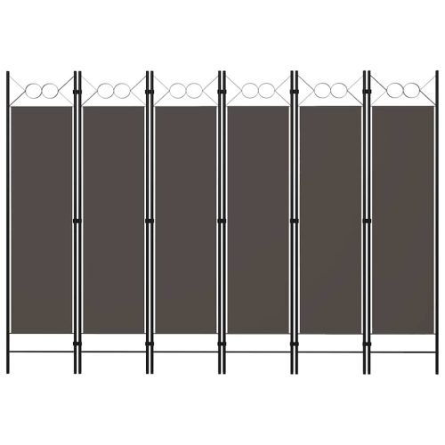 antracitszürke 6 paneles paraván 240 x 180 cm