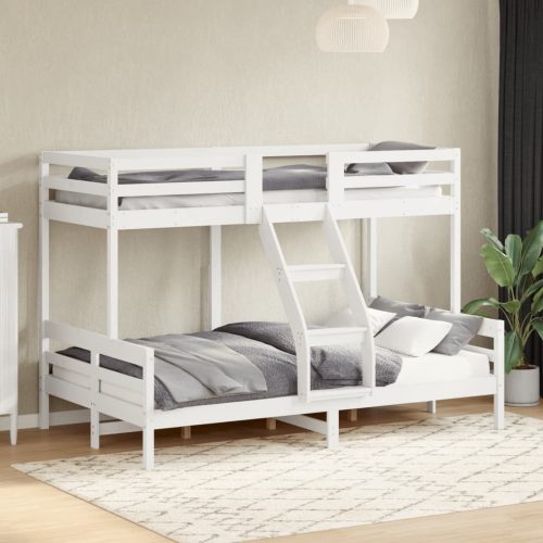 fehér tömör fenyőfa emeletes ágy 90 x 200/120 x 200 cm