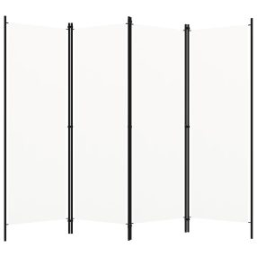 fehér 4 paneles paraván 200 x 180 cm