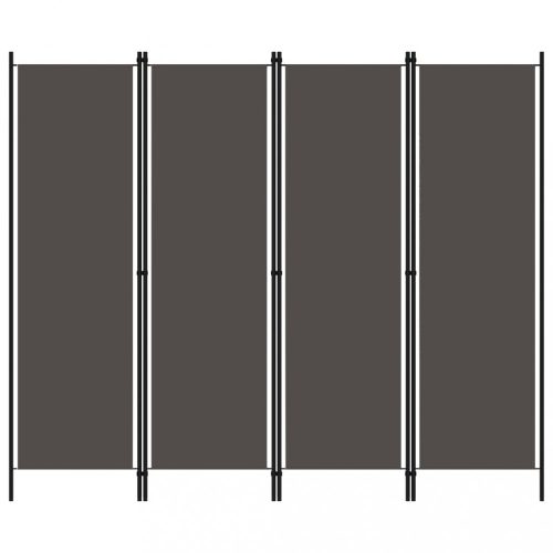 Antracitszürke 4 paneles paraván 200 x 180 cm
