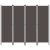 antracitszürke 4 paneles paraván 200 x 180 cm