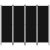 fekete 4 paneles paraván 200 x 180 cm