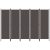 antracitszürke 5 paneles paraván 250 x 180 cm