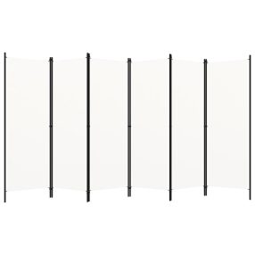 fehér 6 paneles paraván 300 x 180 cm